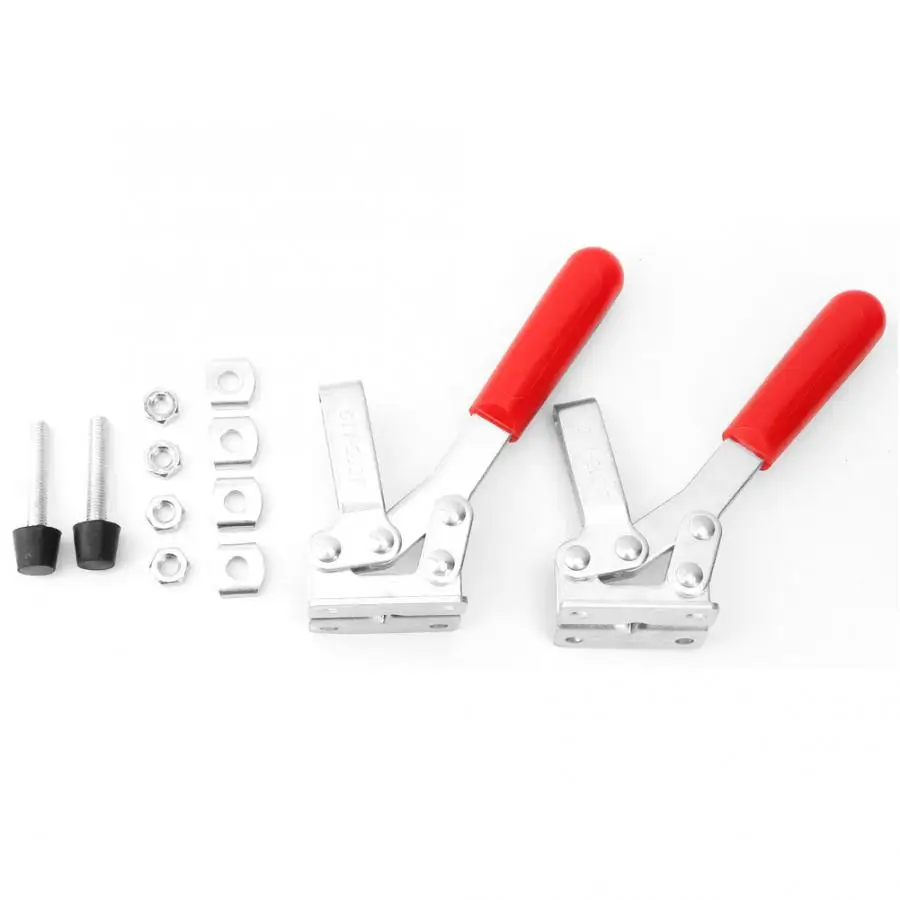 

2pcs Horizontal Clamp Fast Locking Hand Tool Lever Fastener Quick Clip Fixture clamps Hardware Tools
