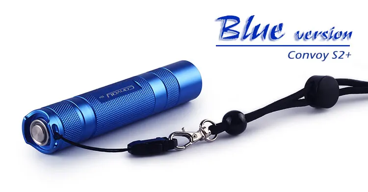 Светодиодный фонарик Convoy S2 + синий Cree XML2 U2 1A EDC фонарь Самооборона для кемпинга