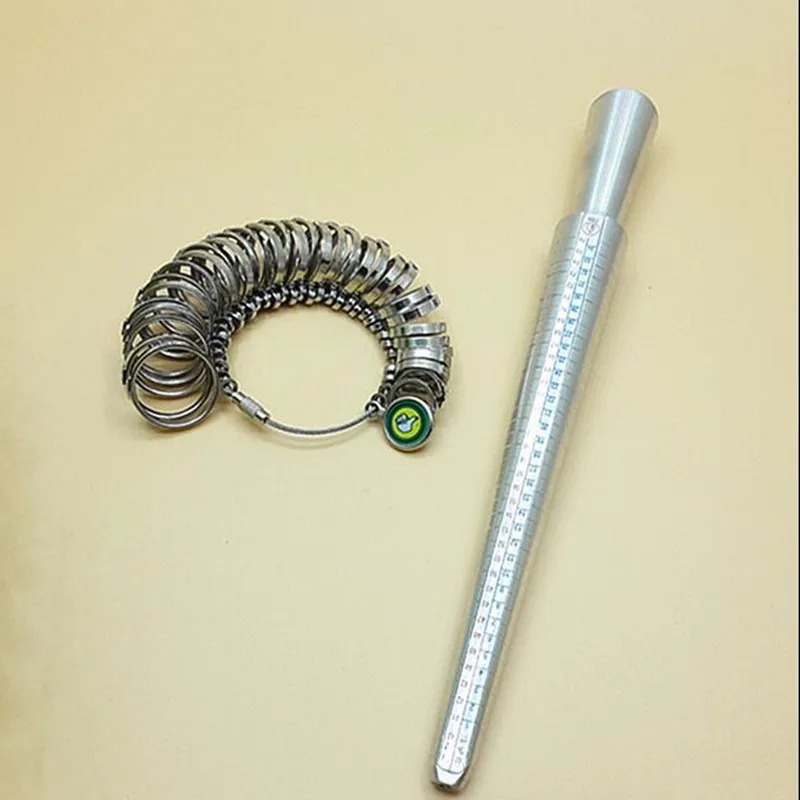 Buy 1set Ring Sizer Finger Sizing jewelers Measuring Stick Metal finger Ring