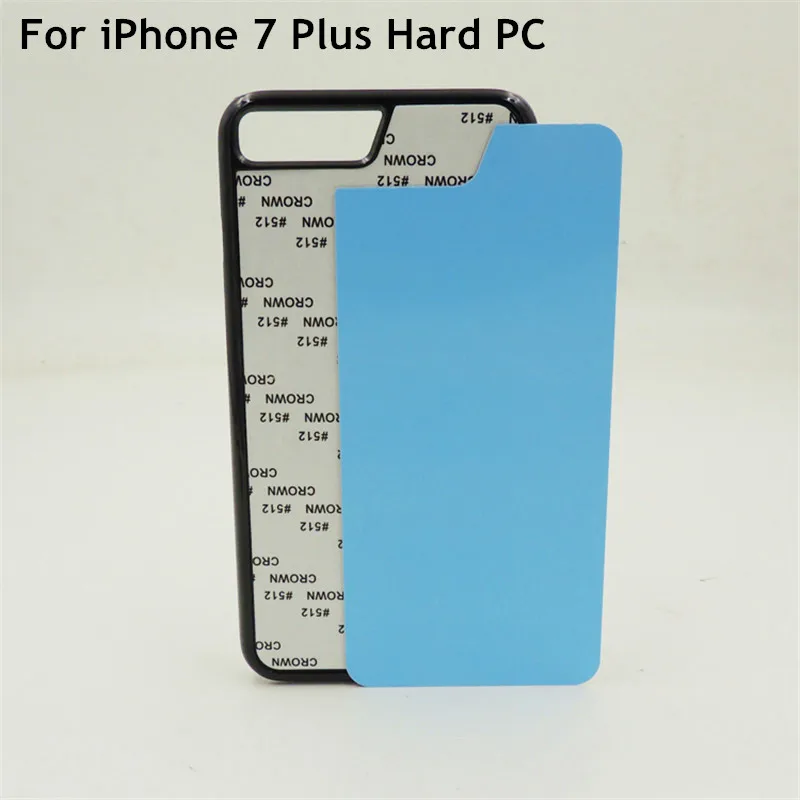 bilder für 10 teile/los 2D Sublimation Leere Kunststoff-gehäuse Für iPhone 7 Plus 5,5 zoll Hard Cover Aluminium Einsätze und Kleber bilder für 10 teile/los 2D Sublimation Leere Kunststoff-gehäuse Für iPhone 7 Plus 5,5 zoll Hard Cover Aluminium Einsätze und Kleber