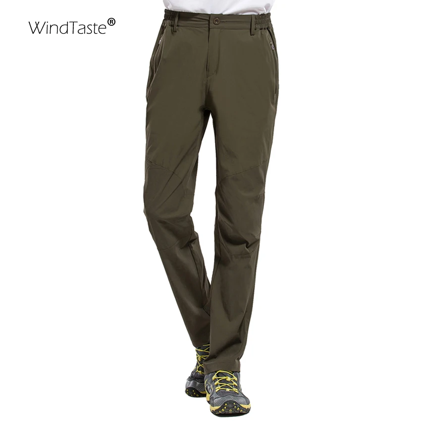 WindTaste verano hombres rápido seco transpirable Softshell pantalones al aire libre senderismo pesca Camping Trekking pantalones masculinos impermeables KA062