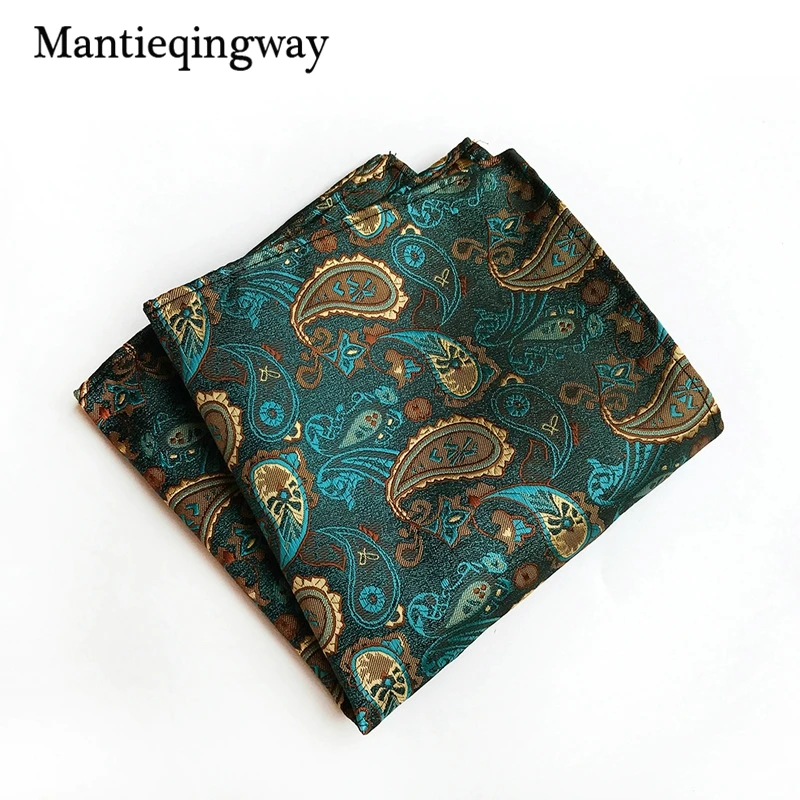 Mantieqingway мужские Пейсли с цветочным принтом Платки для мужские кешью платок полиэстер карман Полотенца груди Полотенца Hanky