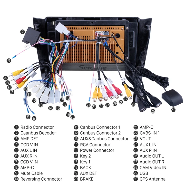 Seicane GPS reproductor Multimedia Android 81 de 101 pulgadas Radio del coche para 2015 Toyota CAMR