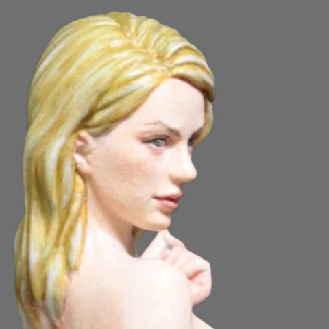 

1/35 A sexy girl with red stockings Resin kit Figure GK Japanese human subject matter Whole body Uncoated No colour