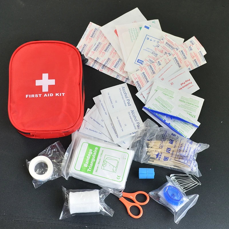 

120pcs/Pack Camping Hiking Car First Aid Kit Medical Bag Pouch Emergency Kit Treatment Pack Outdoor Safe Wilderness Survival