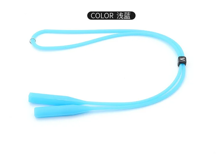 Новые женские эластичные карамельные цвета спортивные силиконовые стеклянные очки шнур шнура Нескользящие ушные крючки держатель солнцезащитные очки ремень