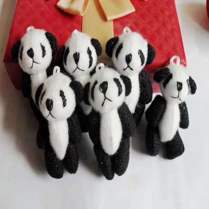 

25pcs/lot Mini panda Stuffed Plush Toys 4.5cm Small panda Stuffed Toys pelucia Pendant Kids Birthday Gift Party Decor