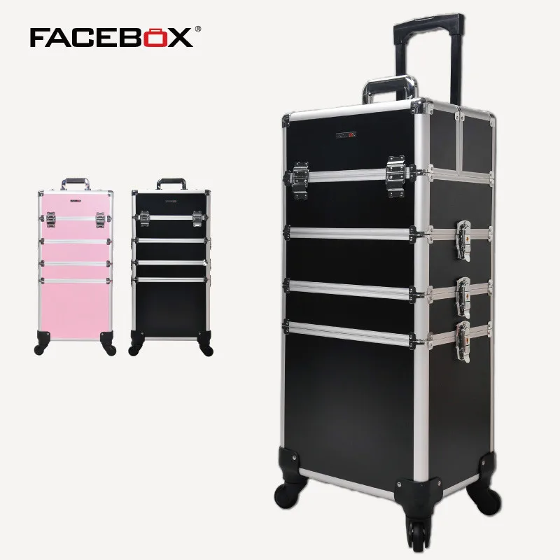 Tentakel Sportman academisch Aluminium Facebox 4 in 1 Professionele Trolley Make Doos met removerable  Lade Beauty Case voor visagist|aluminum trolley|aluminum trolley  casetrolley aluminium - AliExpress