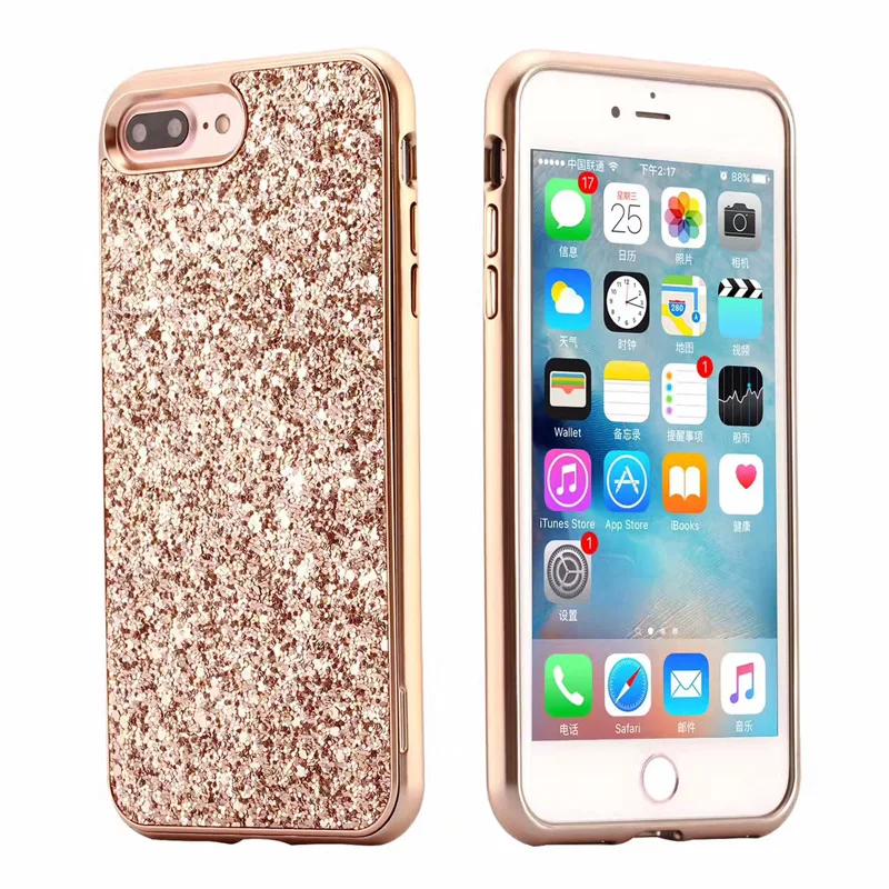

Fashion Glitter Phone Cases for iphoneX 8 8plus 7 7plus 6 6s Plus Anti-knock Hard Back Cover For iphoneXs Xs Max Xr