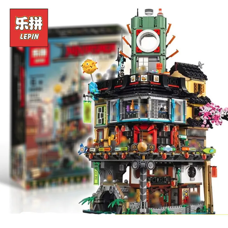 

Lepin 06066 4953pcs Ninja City Masters of Spinjitzu Building Blocks Bricks Compatible Ninja 70620 Toys For Kids Boys Gifts