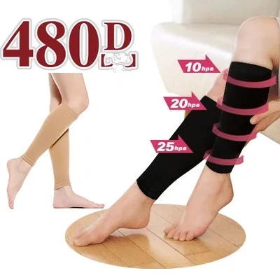 

New Burn Fat Varicose Veins Compression Sleeve Socks Man &Women Thin Leg Calves Shaper Stovepipe Socks