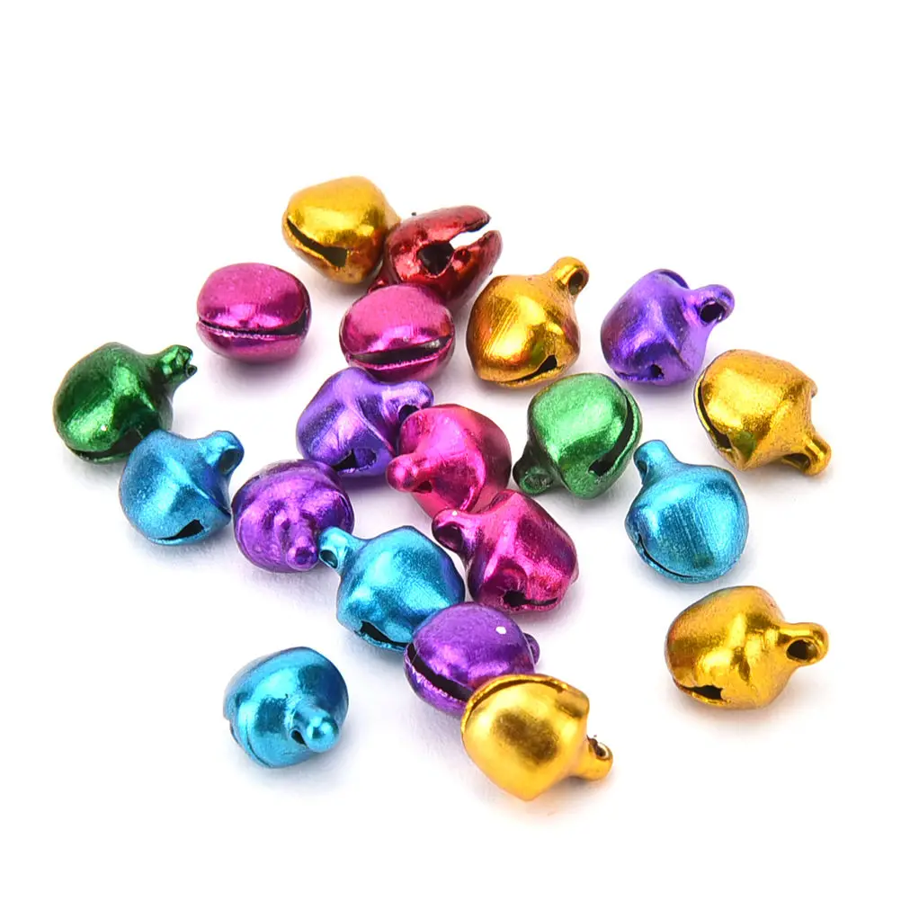 6/8/10/12 мм 100 шт./лот разноцветные свободные бусины маленькие колокольчики