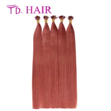 #p35 Stick hair flat tip keratin hair extensions Russian virgin hair double drawn brazilian virgin hair straight on sale