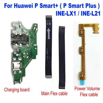 

TOP Quality Power ON/OFF & Volume Button Flex Cable or charging board usb main flex For Huawei P Smart+ INE-LX1 INE-L21