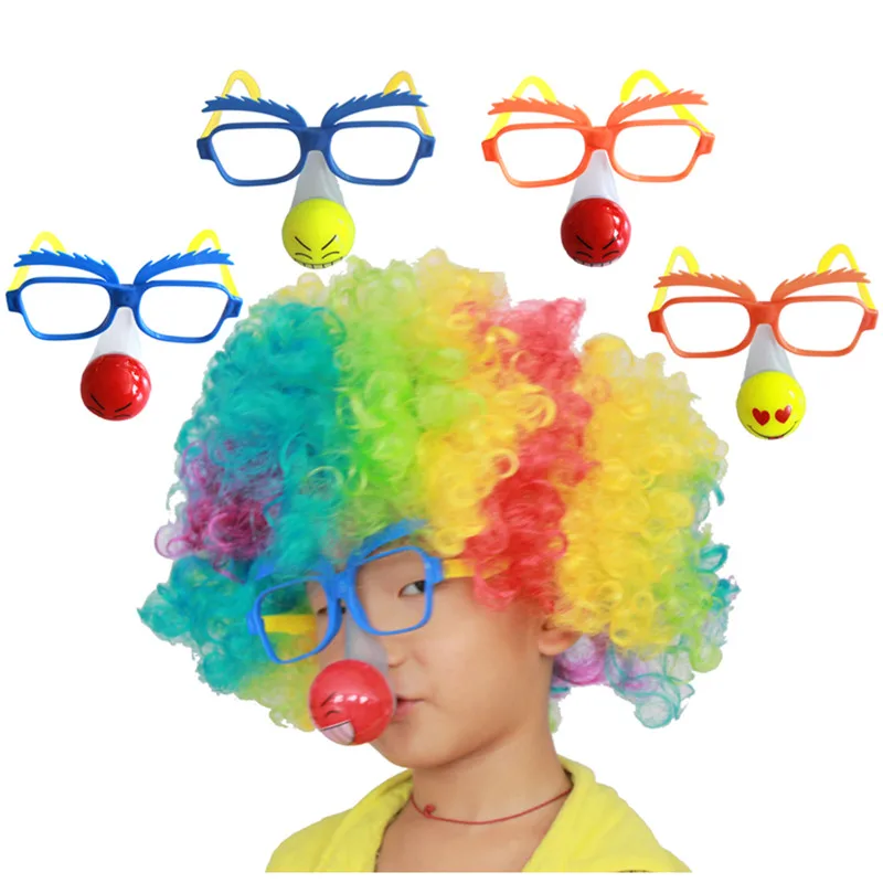 10pcs/lot Fashion Plastic Led Assorted Colors Adult Large Clown Glasses