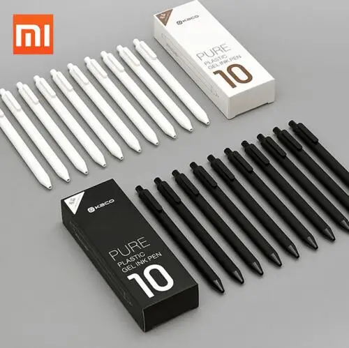 10 шт./лот Xiaomi Mijia KACO ручка 0,5 мм шариковых ручек ядро прочный Подписание Pen заправлять черными чернилами школьные записи