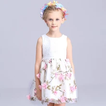 Chrismas Baby Girl Princess Party Pearl Lace Tulle Flower Gown Fancy Dress Sundress