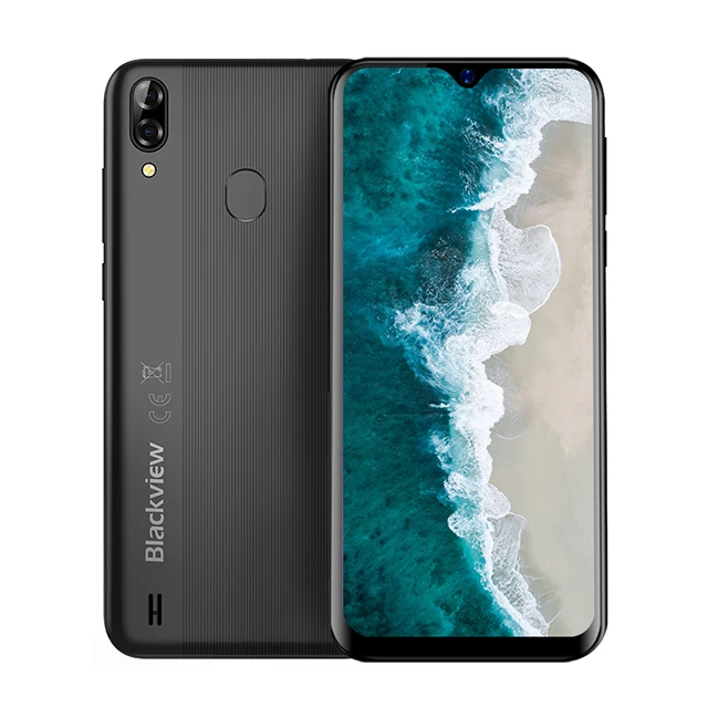 Blackview A60 Pro смартфон MTK6761 четырехъядерный Android 9,0 4080 мАч мобильный телефон 3 ГБ+ 16 Гб экран с каплями воды лицо ID 4G мобильный телефон - Цвет: Black