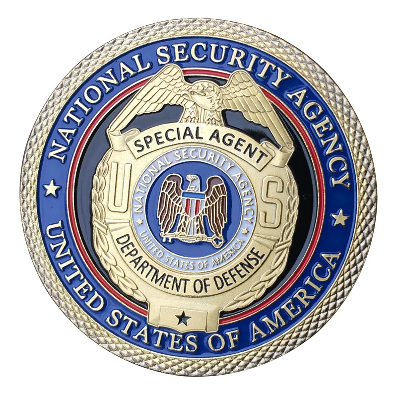 

National Security Agency NSA Gold Plated With Plastic Case For Collection Challenge Coin/Medal 1409#