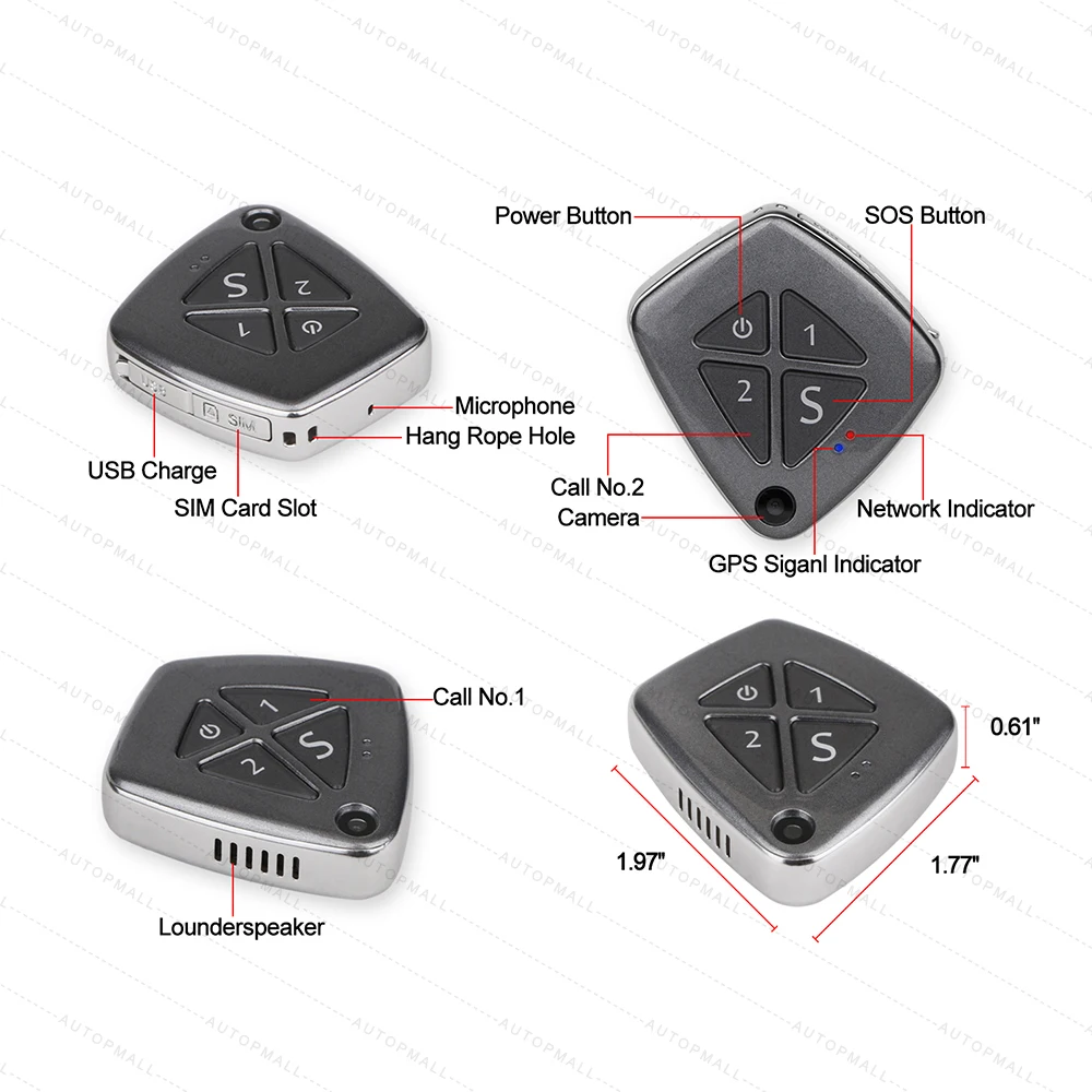 3G GPS المقتفي البسيطة كاميرا GPS تتبع الاطفال محدد مكان الطفل WCDMA GSM المسار GPS Wifi LBS المواقع SOS قلادة سقوط إنذار