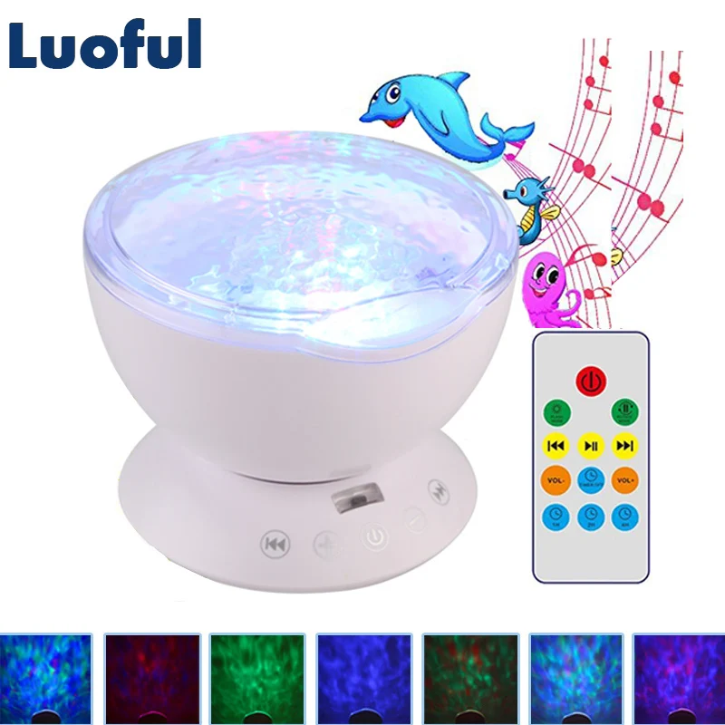 

Starry Sky Ocean Wave Projector LED Night Light Aurora Cosmos Star Luminaria Novelty Lamp Nightlight Illusion For Baby Kids Gift