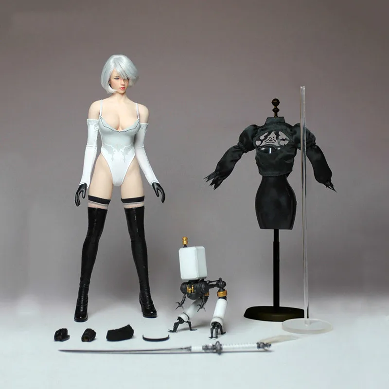 

PS4 Game 1/6Cosplay 1/6 Nil Mechanical Era Robot Ulha AUTOMATA2B Clothes Set With Body Figure For ph body pale