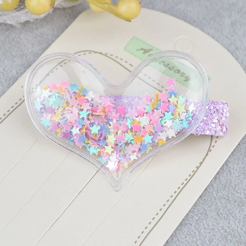 10 Heart Multi Новая корейская детская прозрачная Корона любовь звезды мышь заколки для волос милая девочка имитация шпильки с жемчугом аксессуары для волос - Цвет: 10 Heart Multi
