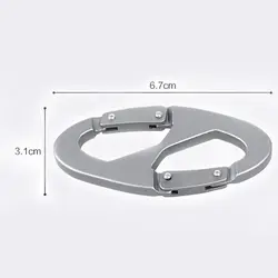 6 шт./лот крючки карабин из алюминиевого сплава Крюк Carabin 8 Shaped Отдых походный карабин зарисовка Travel Kit карабин Mountain