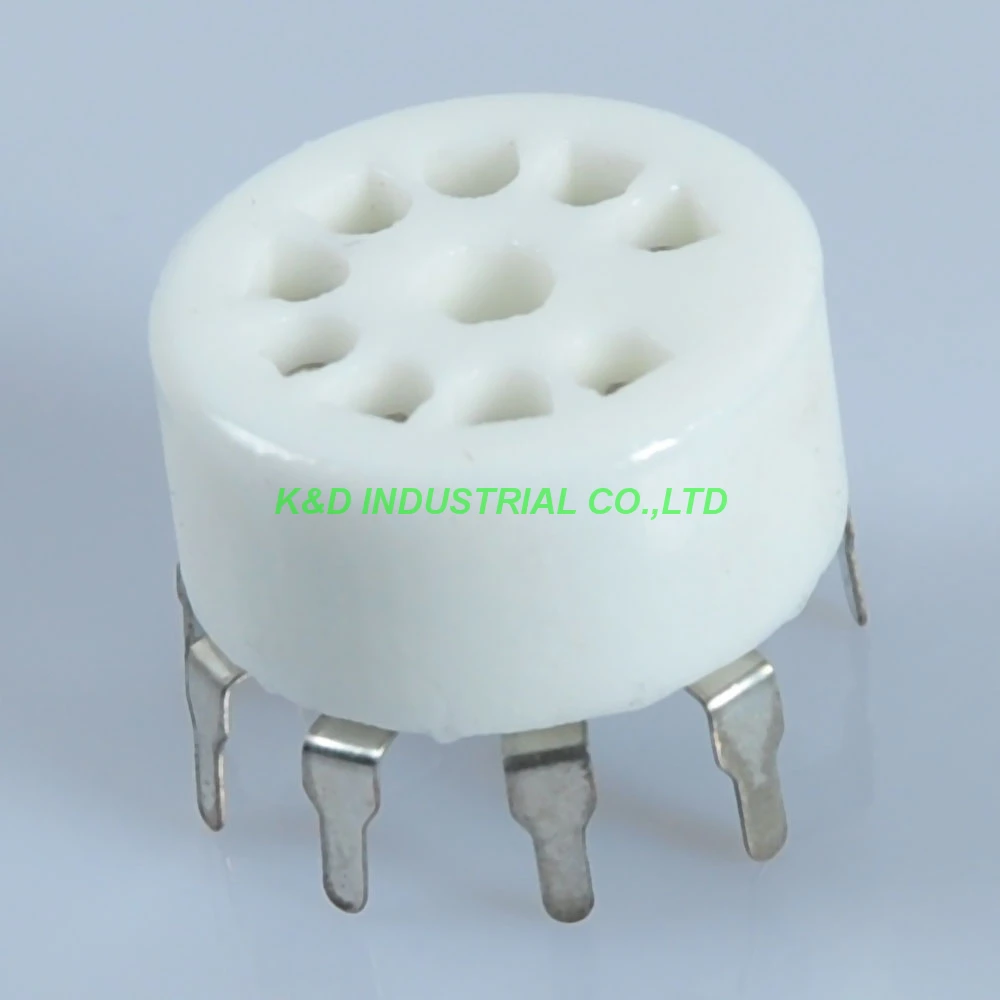 

5pcs Thin Ceramic Tube socket 9pin PCB Mount B9A Base 12AX7 12AU7 6N11 6922 6DJ8