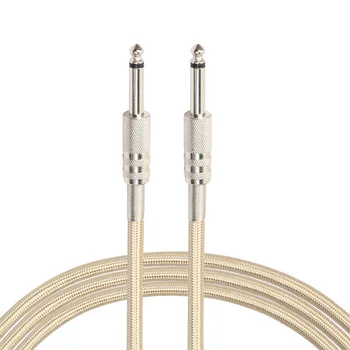 

6.35mm Audio Jack Braided Nylon Cable 6.35 Jack Male To Male Aux usb sata cable usb riser card rj45 connector dvi-d vga dual psu