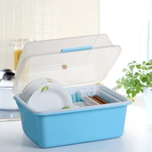 new year Bowl bowl rack storage box wankuai drain rack shelf cupboard lid Large bowl rack bowl rack