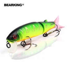 Bearking 2016good fishing lure minnow quality professional bait 11.3cm 13.7g swim bait jointed bait equipped black or white hook