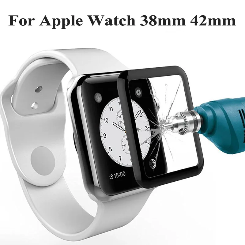 Защитное стекло BUMVOR для Apple Watch 38 мм 42 3D Защитная пленка с закругленными черными