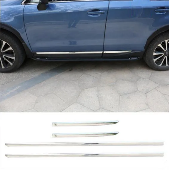 ABS CHROME CAR SIDE DOOR BODY PROTECTOR MOLDING COVER TRIM 4pcs/Set FOR Subaru Forester 2013 2014 2015 2016 2017 2018 | Автомобили и