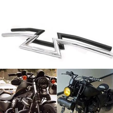 Мотоцикл руль CNC алюминий 7/" 22 мм винтажная ручка бар скутер молния дизайн натяжитель ретро для Suzuki для Kawasaki