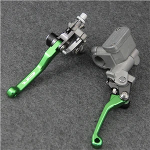 Для Honda CR125R CR250R 1996-2007 CR500R Dirt Pit Bike питбайк мотоцикл тормозной рычаг сцепления Главный цилиндр резервуар 22 мм - Цвет: Green