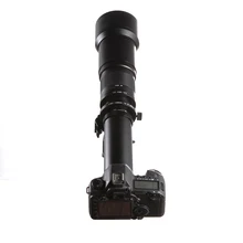 Новый 650-1300 мм f/8-16 Телефото Объектив с Ручной Зум + T2 Адаптер крепление для Цифровой Зеркальный Фотоаппарат Canon Nikon EF EF-S Гору объектив