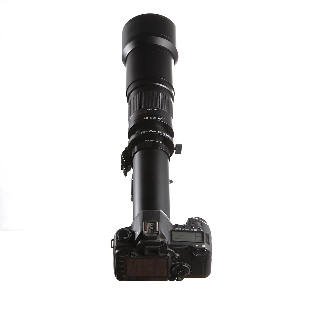 New 6501300mm F/816 Telephoto Lens Manual Zoom Tele + T2 Mount