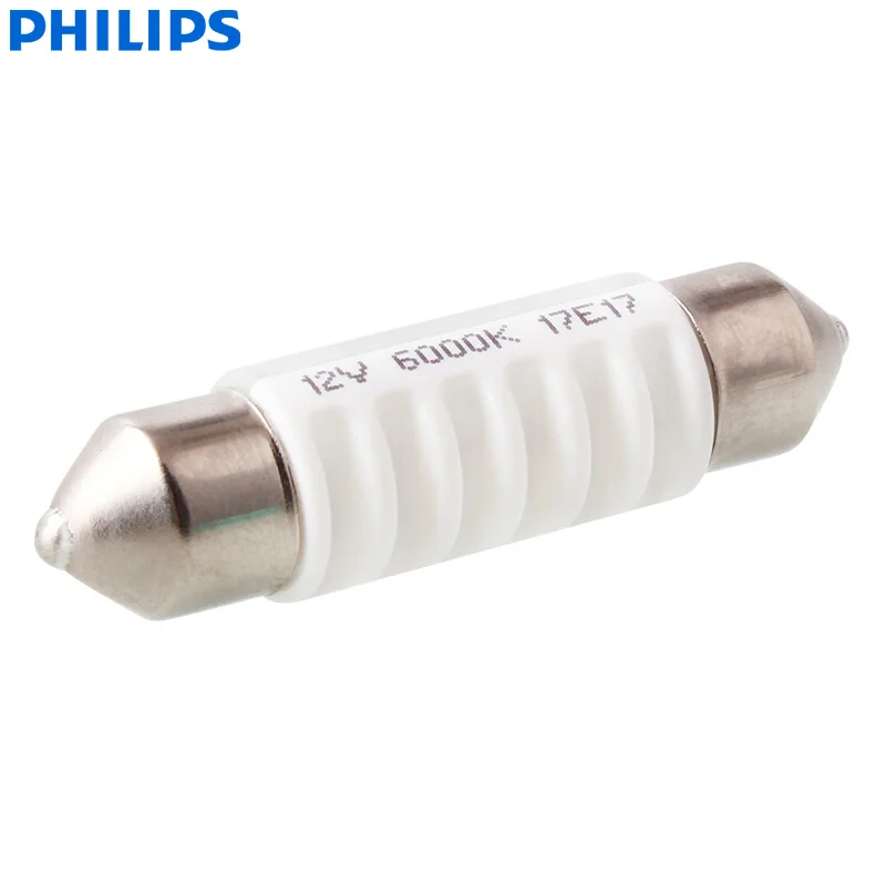 Philips Ultinon светодиодный Fest 38 мм 12V 11854ULWX1 Festoon 6000K холодный белый указатель поворота внутренний светильник номерного знака(один