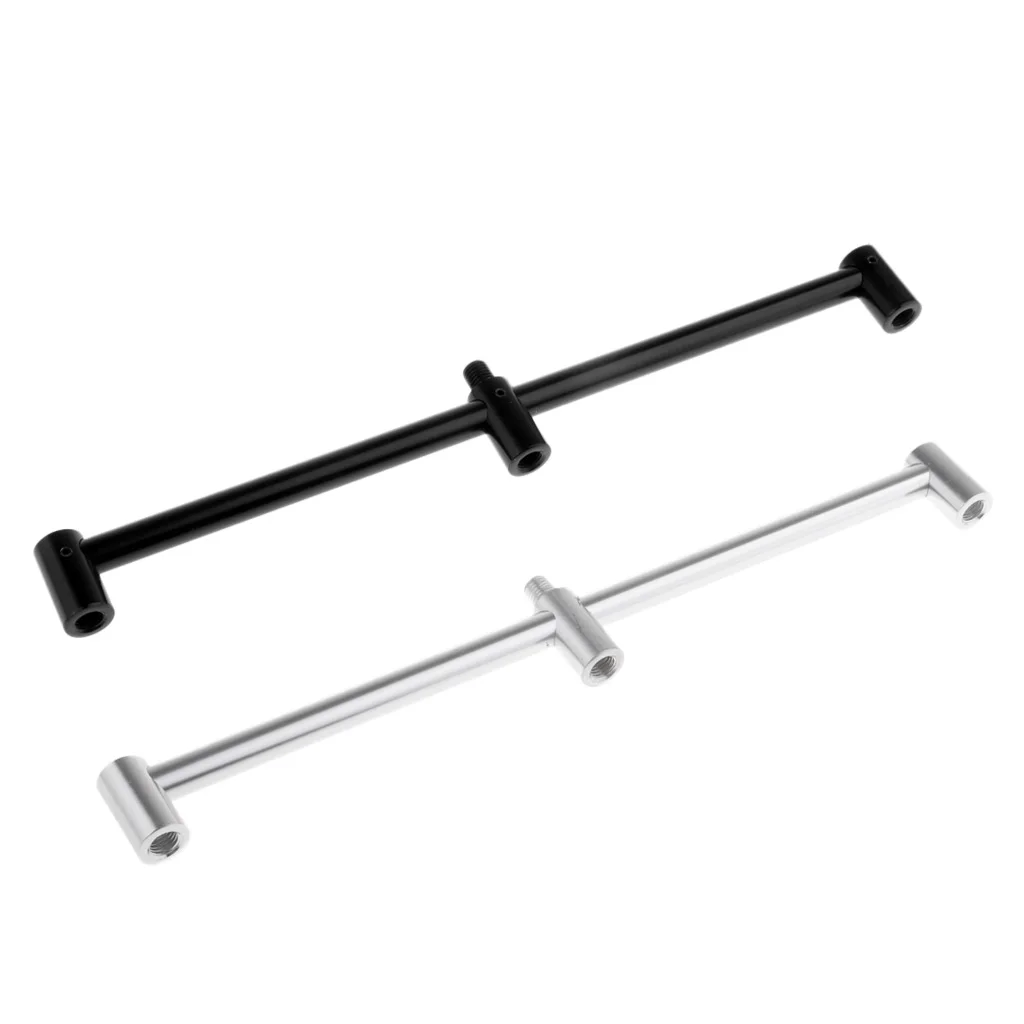 Aluminum Alloy Fishing Buzz Bars Buzzer Bar for 3 Bite Alarms / Rod Holder / Bank Sticks
