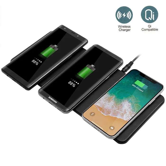 

EtopLink Qi ultra-thin 3 in 1 wireless charger Mouse Pad multi-charge mobile phone multi-function wireless charger for Iphone X