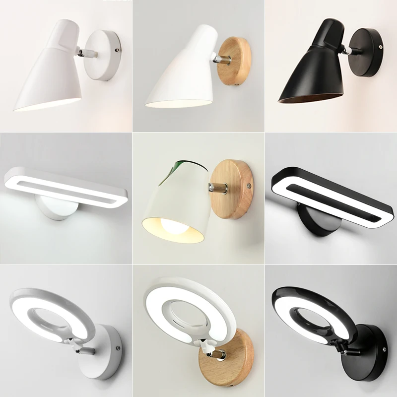 

Creative LED wall lamp Modern bedroom wall sconce living room bedside wall light study vanity light bathroom led wall lights