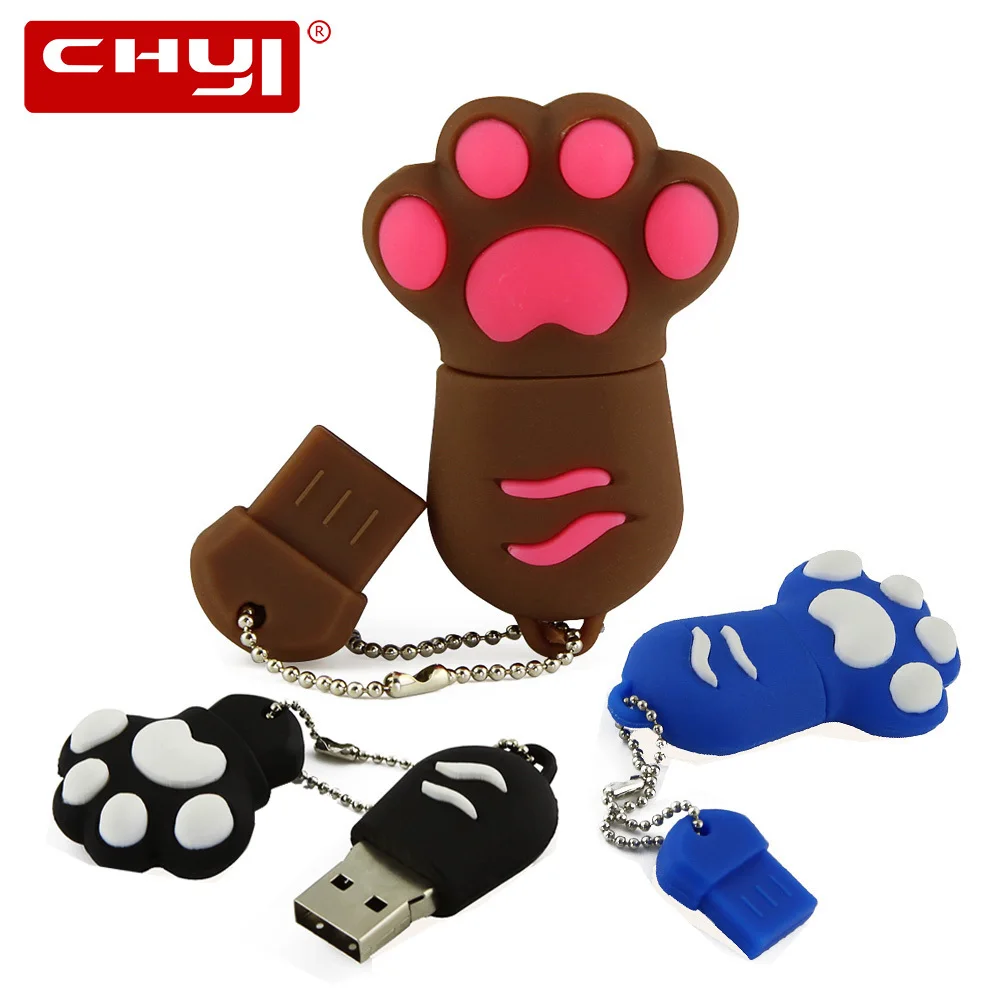 CHYI Cartoon Cute USB 3.0 Flash Drive Pen Drive Cat Paw Claw Shaped Memory Stick 4GB 8GB 16GB 32GB 64GB Pendrive U Disk For Gift CHYI Cartoon Cute USB 3.0 Flash Drive Pen Drive Cat Paw Claw Shaped Memory Stick 4GB 8GB 16GB 32GB 64GB Pendrive U Disk For Gift