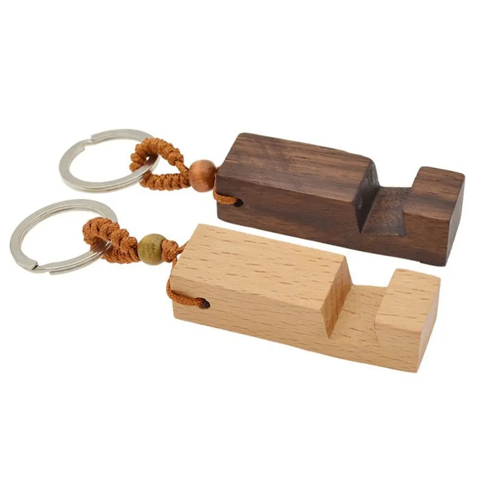 Многоцветный удобный держатель для телефона деревянный брелок подвеска брелок домашний декор Винтажное кольцо для ключей деревянные подарки для мужчин