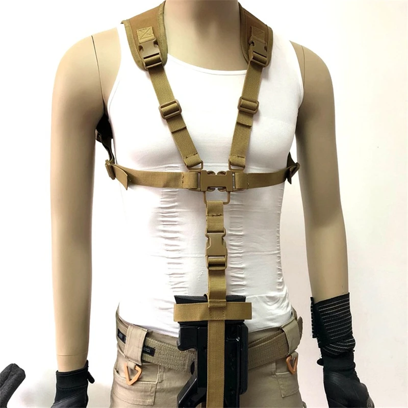 

Tactical P90 Rifle Sling Strap Vest Adjustable Quick Release Gun Lanyard Shoulder Strap Hunting Airsoft Paintball Airsoft Gear