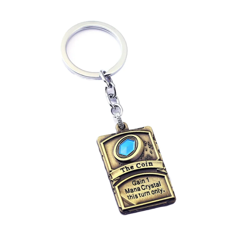 

Jewelry Hearthstone Key Chain Heroes Lucky Coin Card Key Rings For Gift Chaveiro Car Keychain Game Key Holder