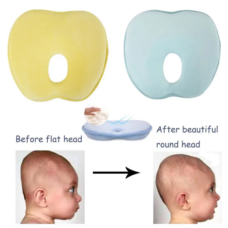 Newborn Infant Anti Roll Pillow Flat Head Neck Prevent Infant Support Baby Crib Flat Head Pillow for Newborn YYT344 down comforter