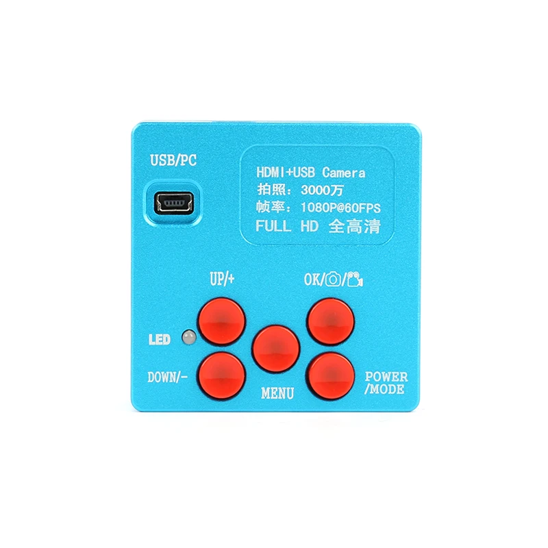  30MP 1080P 60FPS 2K HDMI USB Digital Industrial Video Microscope Camera System 180X 300X C MOUNT Le