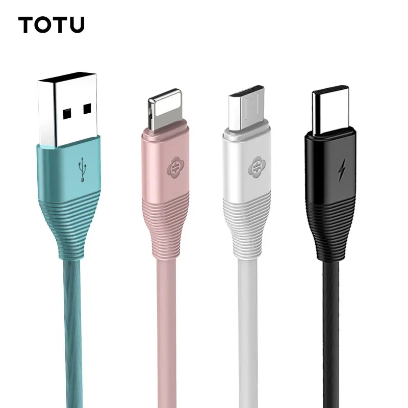 TOTU USB кабель для iPhone XS Max XR X 8 Быстрая зарядка зарядное устройство USB-C Шнур Micro usb type C кабель для Android мобильного телефона