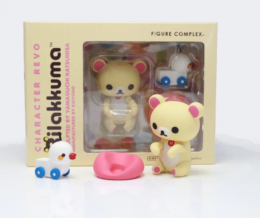 Комплексный характер Revoltech Rilakkuma коричневый/розовый из ПВХ фигурка Коллекционная